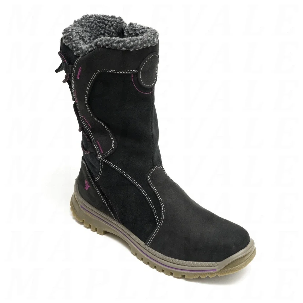 Santana Canada Mayer 2 Womens US Sz 11 / EU 42 Black Leather Winter Snow Boots